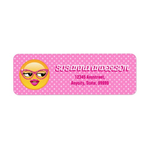 Emoji Flirty Girl ID227 Label