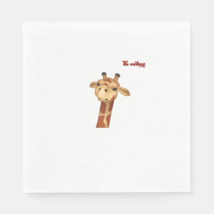 emoji frowning angry giraffe face napkins