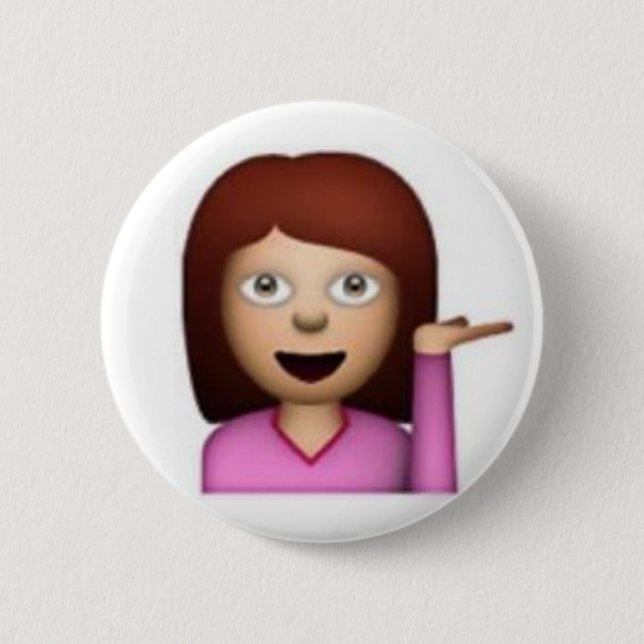 Emoji Girl Button (Front)
