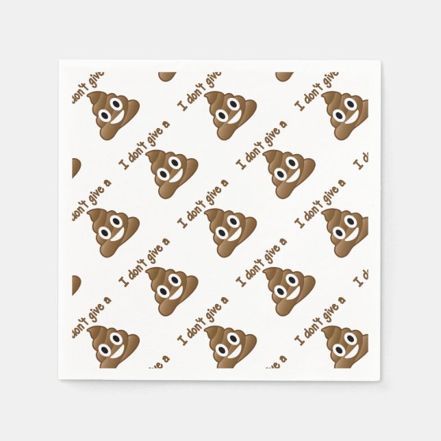 Emoji Give A Poo Napkins (Front)