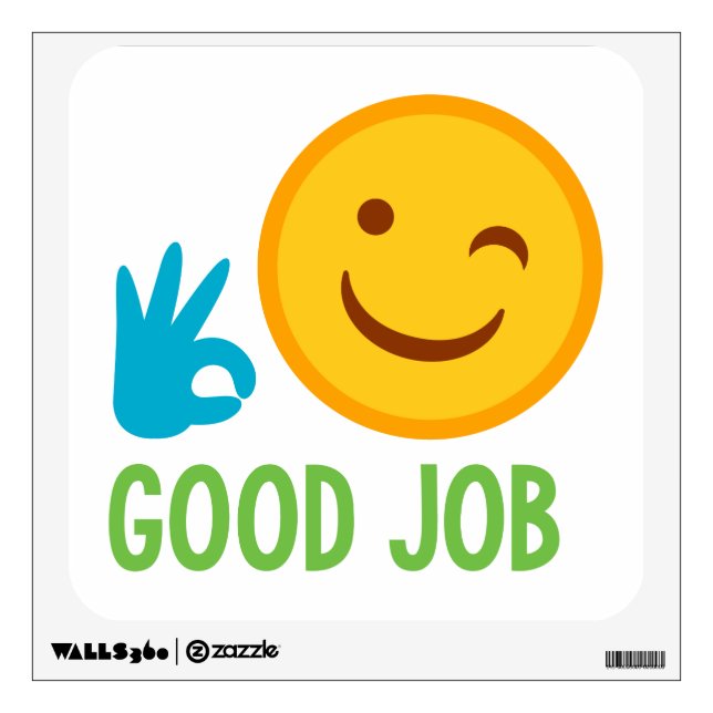 Emoji Good Job Wall Decal (Front)