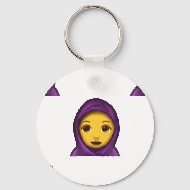 emoji hajib keychain (Front)