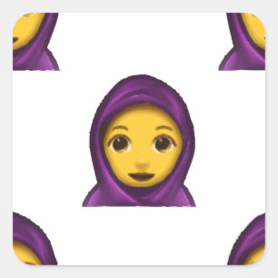 emoji hajib square sticker