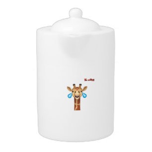 emoji happy crying giraffe face teapot