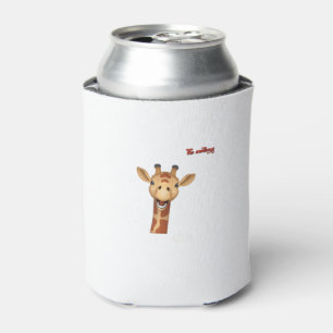 emoji happy enthusiastic giraffe face  can cooler