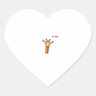 emoji happy enthusiastic giraffe face heart sticker