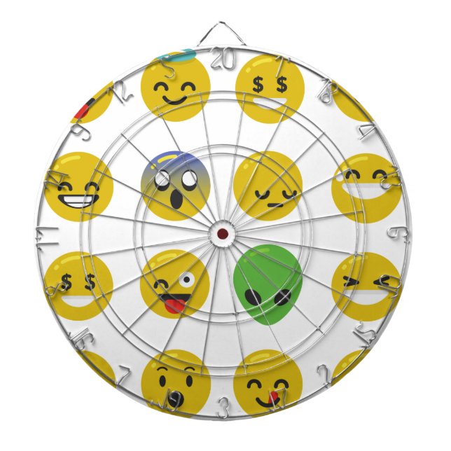 Emoji happy face dart board (Front)