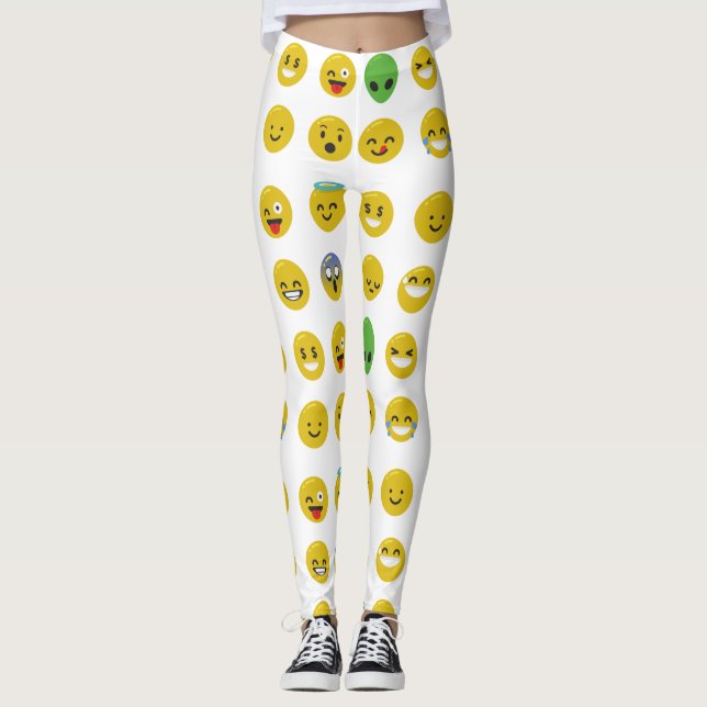 Emoji happy face leggings (Front)