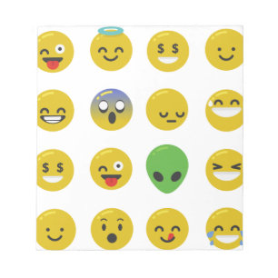 Emoji happy face notepad