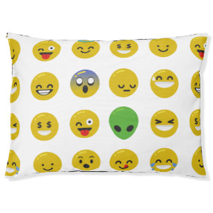 Emoji happy face pet animal puppy dogbed dog bed