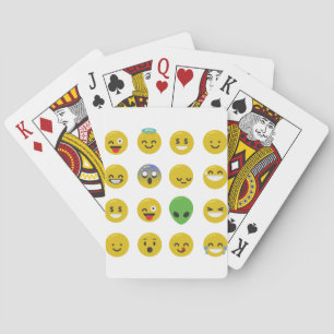 Emoji happy face poker cards