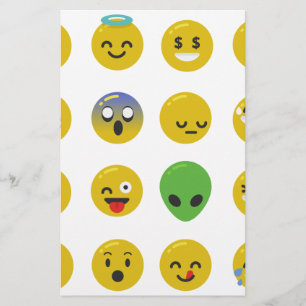 Emoji happy face stationery