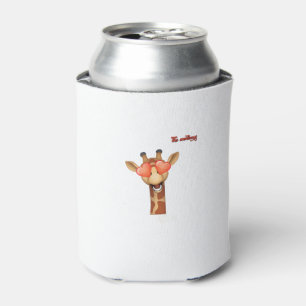 emoji happy love eyes giraffe face  can cooler
