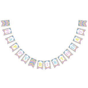 Emoji 😊 Happy Silly Pastel Faces Bunting Flags