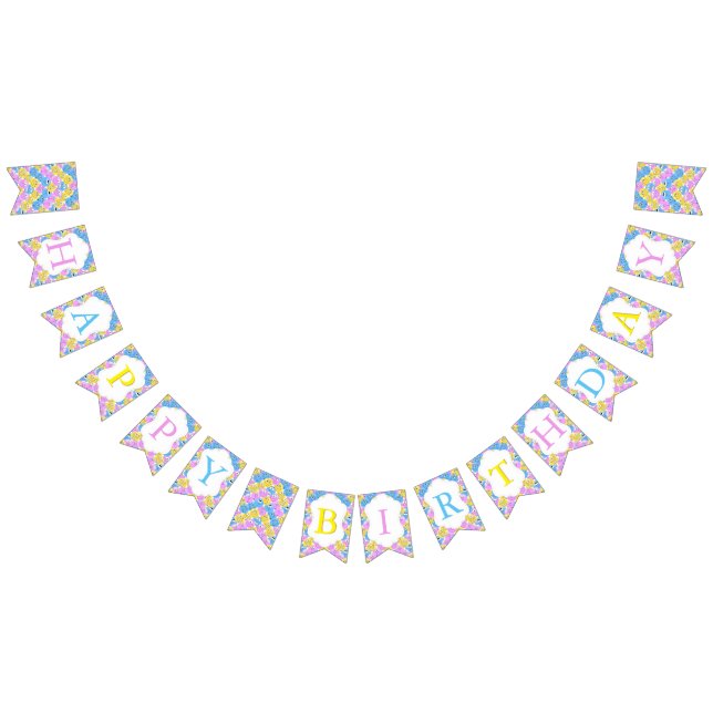 Emoji 😊 Happy Silly Pastel Faces Bunting Flags (All)