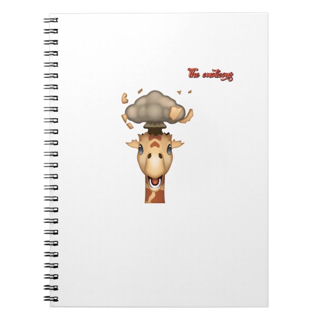 emoji head exploding giraffe face   notebook (Front)