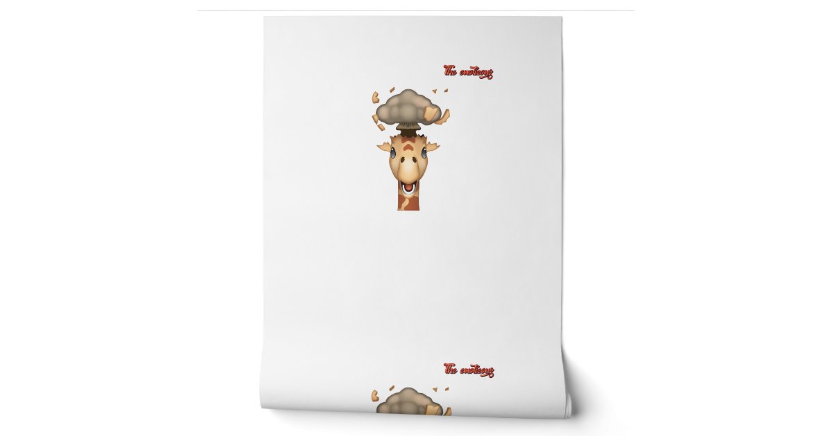 emoji head exploding giraffe face wallpaper | Zazzle