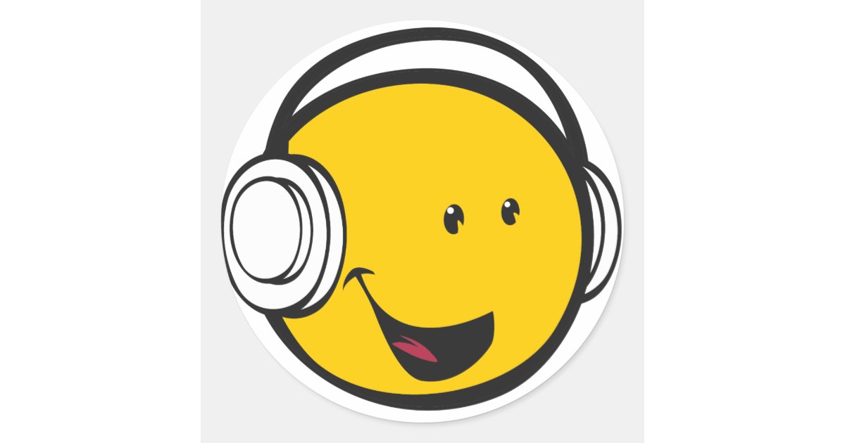 Emoji Headphones Sticker