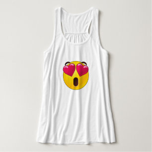 Emoji Heart Eyes Valentines Tank Top