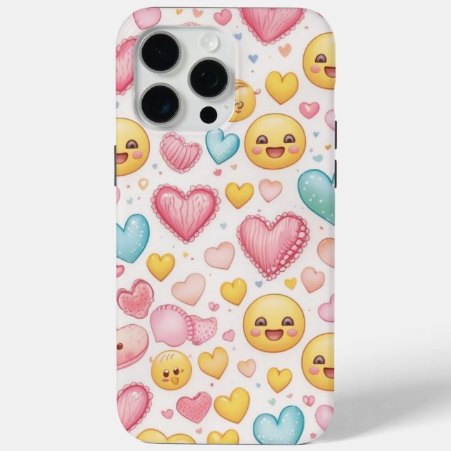 Emoji Hearts Case-Mate iPhone Case (Back)