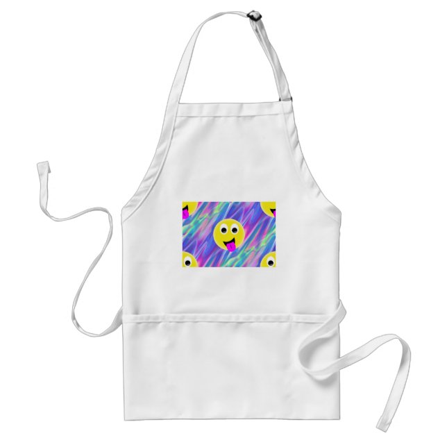 emoji hologram adult apron (Front)