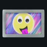 emoji hologram belt buckle<br><div class="desc">vaporwave, "tongue emoji""happy face"1990s,  90s, "emoji hologram",  emoji,  emoticon,  hologram,  holographic,  joke, personalized,  present, ,  retro,  metallic, smiley, smilies,  ombre,  gradient ,  unisex , unique seamless ,  funny,  hipster, </div>