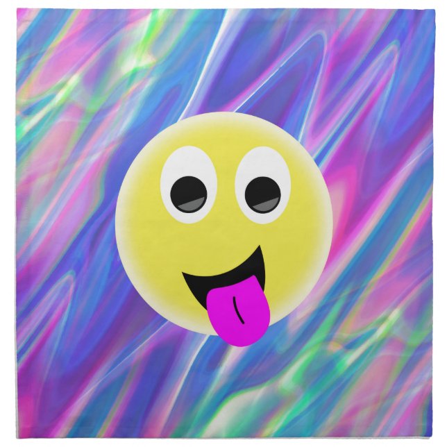 emoji hologram cloth napkin (Front)