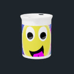 emoji hologram drink pitcher<br><div class="desc">vaporwave, "tongue emoji""happy face"1990s,  90s, "emoji hologram",  emoji,  emoticon,  hologram,  holographic,  joke, personalized,  present, ,  retro,  metallic, smiley, smilies,  ombre,  gradient ,  unisex , unique seamless ,  funny,  hipster, </div>