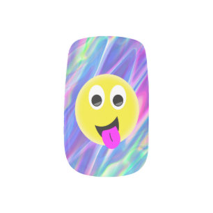 emoji hologram nail wraps