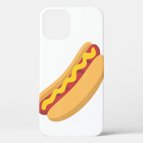 Emoji Hot Dog Sausage Drizzled Mustard Baseball Em iPhone 12 Pro Case