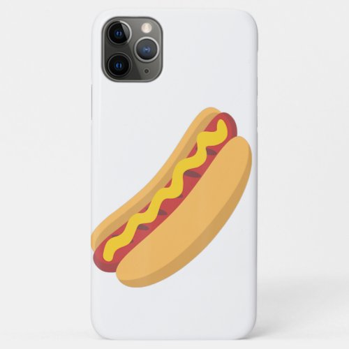 Emoji Hot Dog Sausage Drizzled Mustard Baseball Em iPhone 11 Pro Max Case