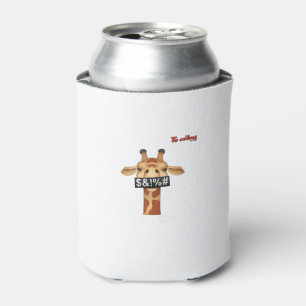 emoji insulting angry giraffe face  can cooler