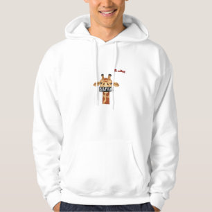 emoji insulting angry giraffe face hoodie