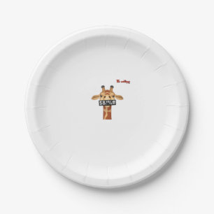 emoji insulting angry giraffe face  paper plates