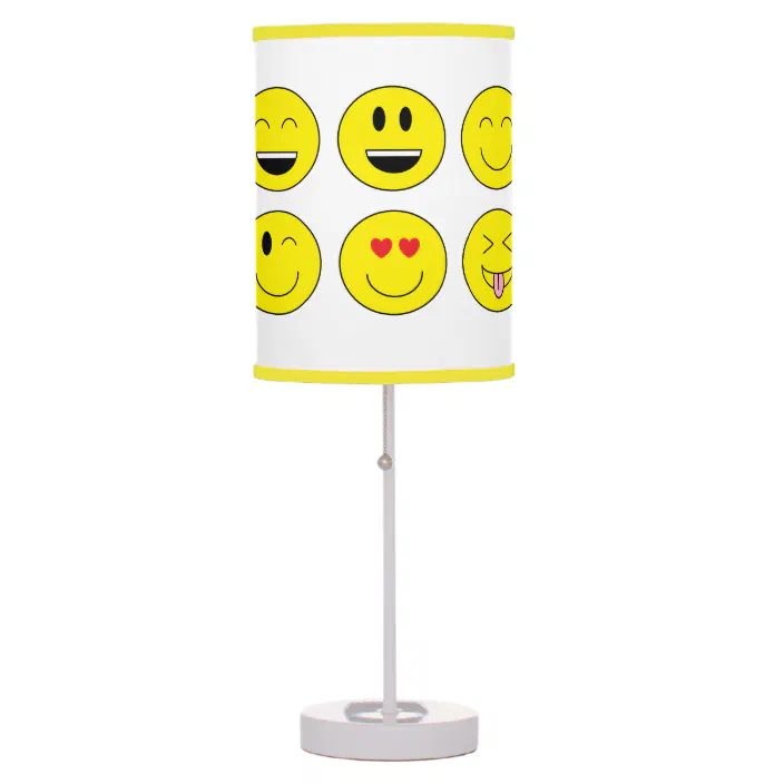 Emoji Lamp Zazzle Com, Emoji Table Lamp