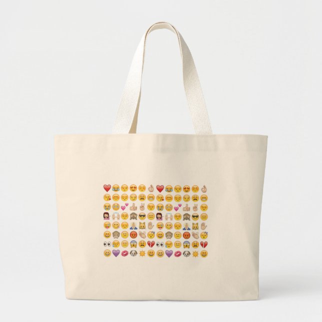 emoji large tote bag (Front)
