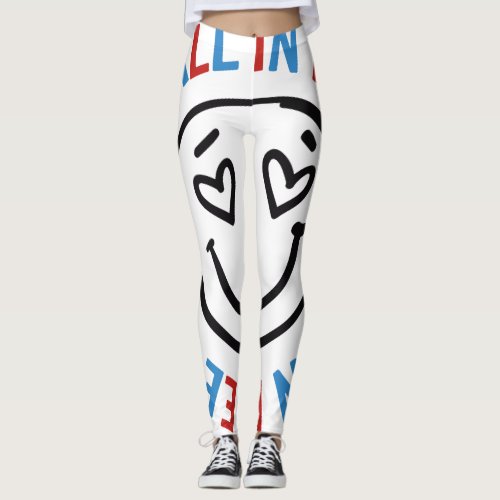 Emoji LeggingsFunny Love Face Cute Smile Emoticon Leggings