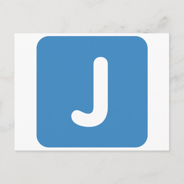Emoji Letter J Twitter Postcard (Front)