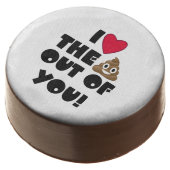 Emoji Love The Poop Chocolate Dipped Oreo (Angled)