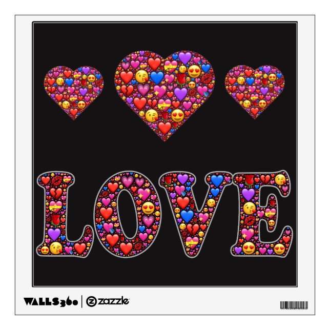 Emoji love wall decal (Front)