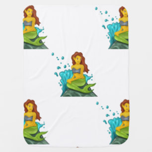 emoji mermaid baby blanket