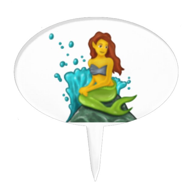 emoji mermaid cake topper (Front)