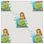emoji mermaid fabric