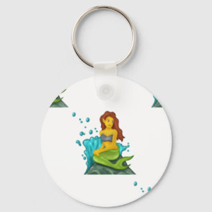 emoji mermaid keychain