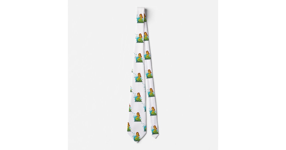 emoji mermaid mens necktie neck tie menswear | Zazzle
