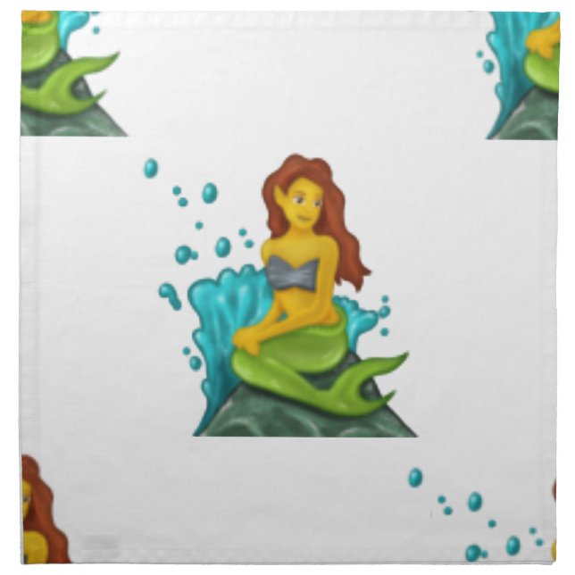 emoji mermaid napkin (Front)