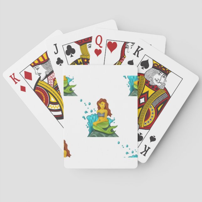 emoji mermaid poker cards (Back)