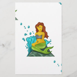 emoji mermaid stationery