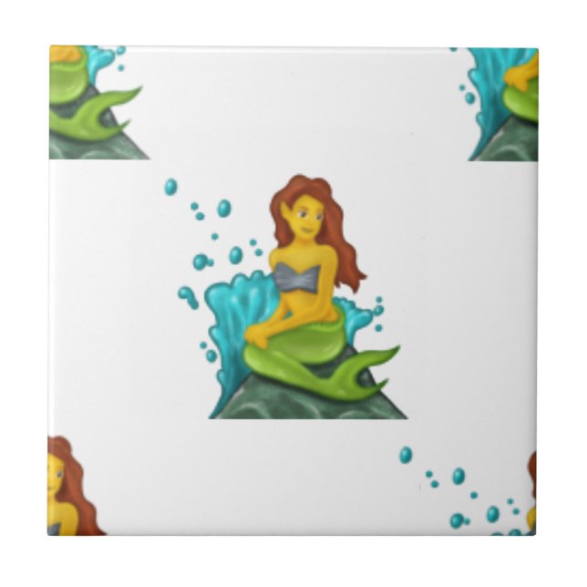 emoji mermaid tile (Front)