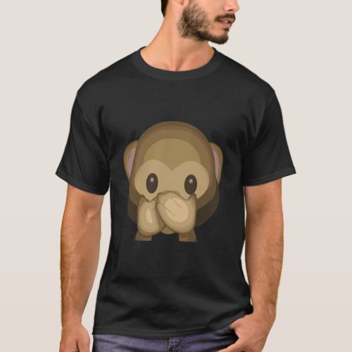Emoji Monkey Speak No Evil T_Shirt